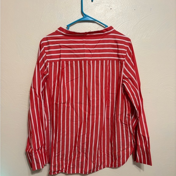 J. Crew Kids Striped Red and White Blouse - Picture 8 of 8